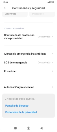 Pulsa Privacidad.