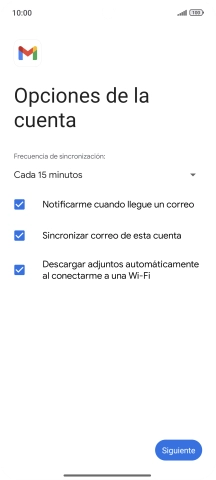 Si aparece en la pantalla esta imagen, tu cuenta de correo electrónico ha sido reconocida y configurada automáticamente. Sigue las indicaciones de la pantalla para introducir más información y terminar la configuración. Si aparece en la pantalla esta imagen, tu cuenta de correo electrónico ha sido reconocida y configurada automáticamente. Sigue las indicaciones de la pantalla para introducir más información y terminar la configuración.