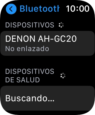 Pulsa el dispositivo Bluetooth deseado. Pulsa el dispositivo Bluetooth deseado.
