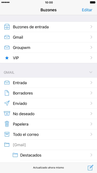 Pulsa la cuenta de correo electrónico deseada. Pulsa la cuenta de correo electrónico deseada.
