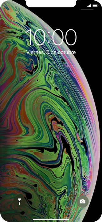 Desliza el dedo hacia arriba desde la parte inferior de la pantalla. Desliza el dedo hacia arriba desde la parte inferior de la pantalla.