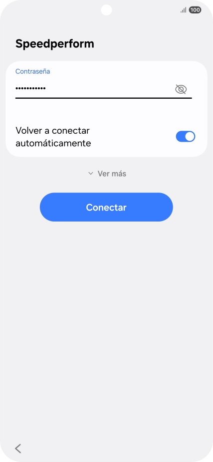 Introduce la contraseña de la red wifi y pulsa Conectar. Introduce la contraseña de la red wifi y pulsa Conectar.