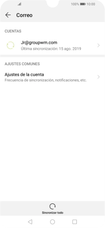 Pulsa Ajustes de la cuenta. Pulsa Ajustes de la cuenta.