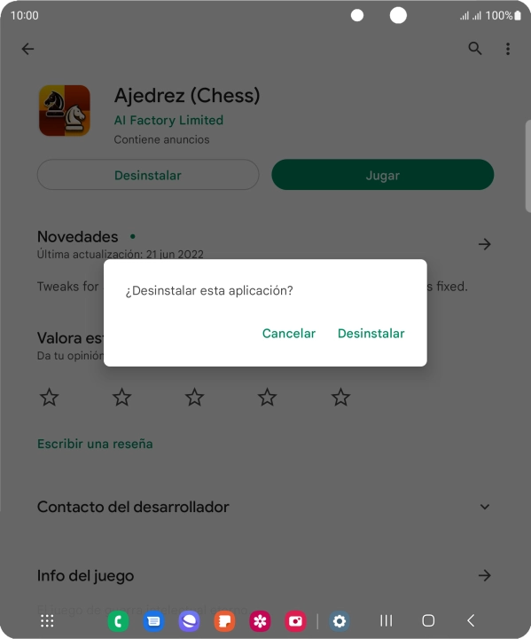 Pulsa Desinstalar. Pulsa Desinstalar.