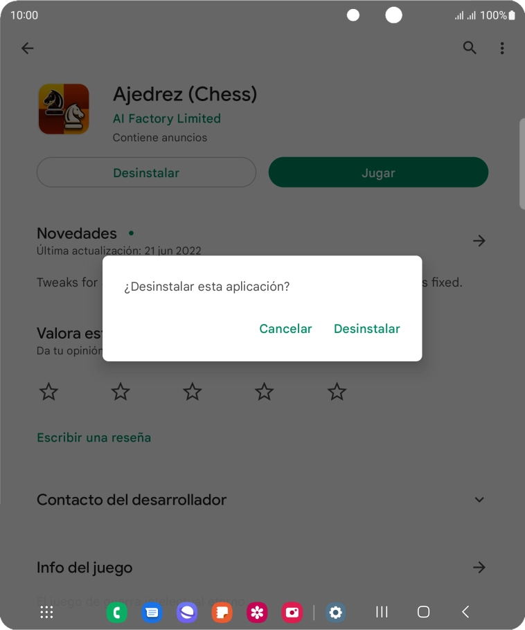 Pulsa Desinstalar. Pulsa Desinstalar.