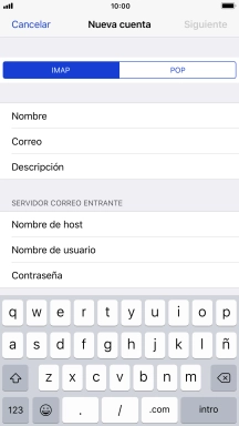 Pulsa Nombre de usuario e introduce el nombre de usuario de tu cuenta de correo electrónico. Pulsa Nombre de usuario e introduce el nombre de usuario de tu cuenta de correo electrónico.