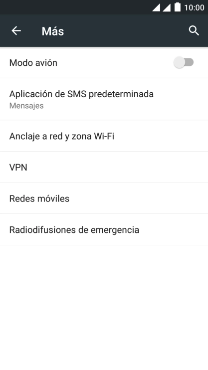 Pulsa Redes móviles.