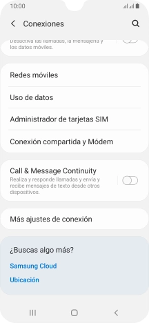 Pulsa Conexión compartida y Módem. Pulsa Conexión compartida y Módem.