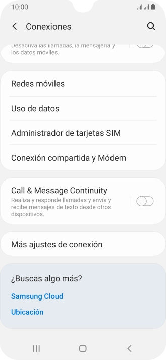 Pulsa Conexión compartida y Módem. Pulsa Conexión compartida y Módem.