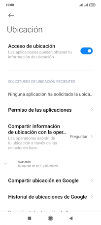 Pulsa Permiso de las aplicaciones. Pulsa Permiso de las aplicaciones.