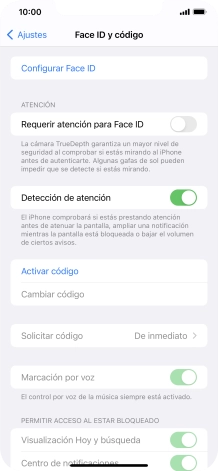 Pulsa Configurar Face ID. Pulsa Configurar Face ID.