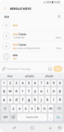 Pulsa el contacto deseado. Pulsa el contacto deseado.