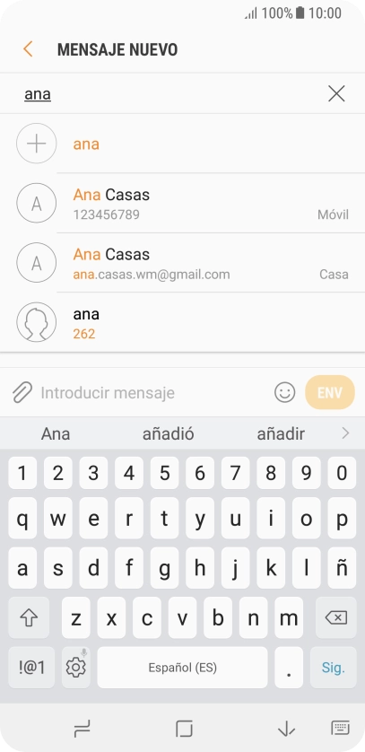 Pulsa el contacto deseado. Pulsa el contacto deseado.