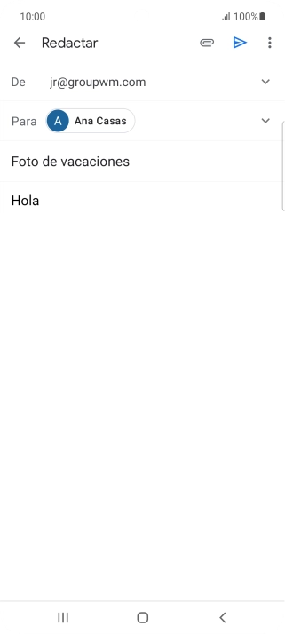 Pulsa el icono de anexos. Pulsa el icono de anexos.