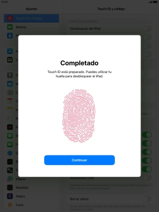 Pulsa Continuar. Si no has añadido anteriormente un código de seguridad, tendrás que introducir un código de libre elección dos veces consecutivas. Pulsa Continuar. Si no has añadido anteriormente un código de seguridad, tendrás que introducir un código de libre elección dos veces consecutivas.