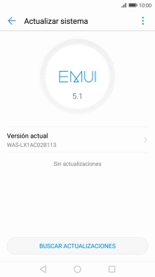 Pulsa BUSCAR ACTUALIZACIONES. Si hay una versión de software nueva disponible, aparecerá ahora en la pantalla. Sigue las indicaciones de la pantalla para actualizar el software del teléfono.