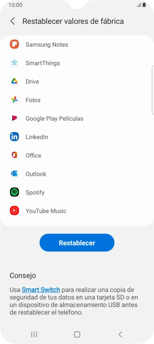 Pulsa Restablecer. Pulsa Restablecer.