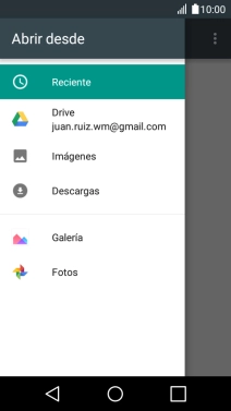Pulsa Imágenes y desplázate a la carpeta deseada. Pulsa Imágenes y desplázate a la carpeta deseada.