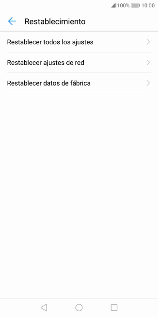 Pulsa Restablecer datos de fábrica. Pulsa Restablecer datos de fábrica.