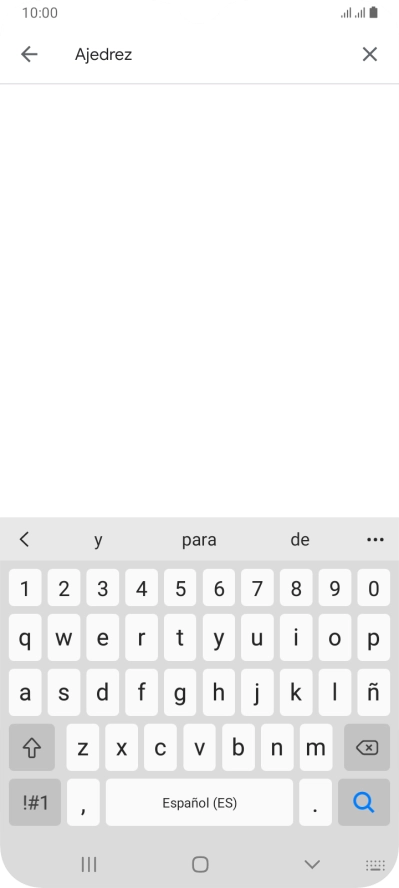 Introduce el nombre del tema o de la app y pulsa el icono de búsqueda. Introduce el nombre del tema o de la app y pulsa el icono de búsqueda.