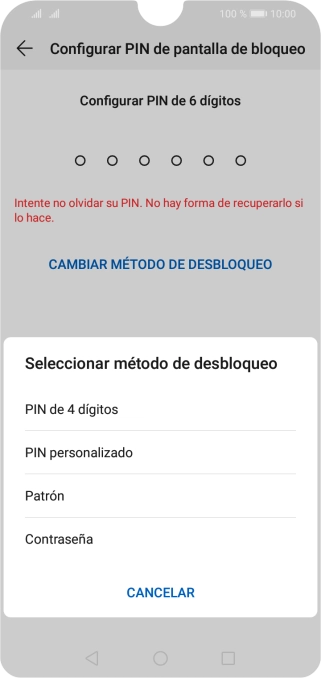 Pulsa Patrón.