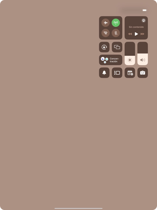 Pulsa el icono de modo de avión para activar o desactivar la función. Pulsa el icono de modo de avión para activar o desactivar la función.