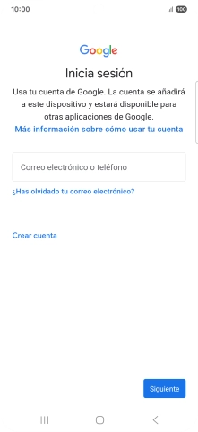 Si no tienes una cuenta de Google, pulsa Crear cuenta y sigue las indicaciones de la pantalla para ver cómo crear una cuenta nueva. Si no tienes una cuenta de Google, pulsa Crear cuenta y sigue las indicaciones de la pantalla para ver cómo crear una cuenta nueva.