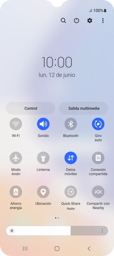 Pulsa el icono de ajustes.