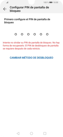 Pulsa CAMBIAR MÉTODO DE DESBLOQUEO. Pulsa CAMBIAR MÉTODO DE DESBLOQUEO.