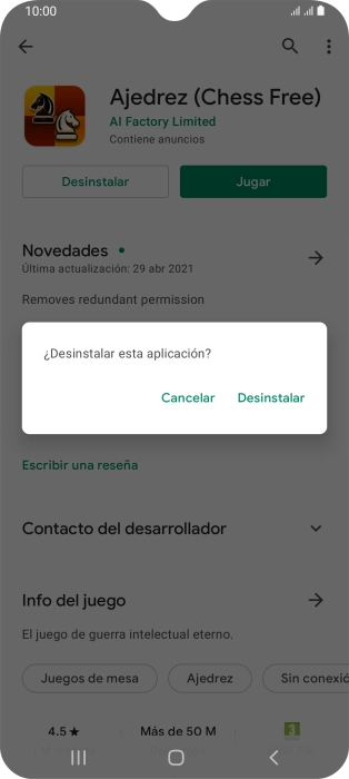Pulsa Desinstalar. Pulsa Desinstalar.