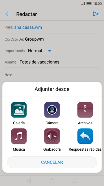 Pulsa Archivos y desplázate a la carpeta deseada. Pulsa Archivos y desplázate a la carpeta deseada.