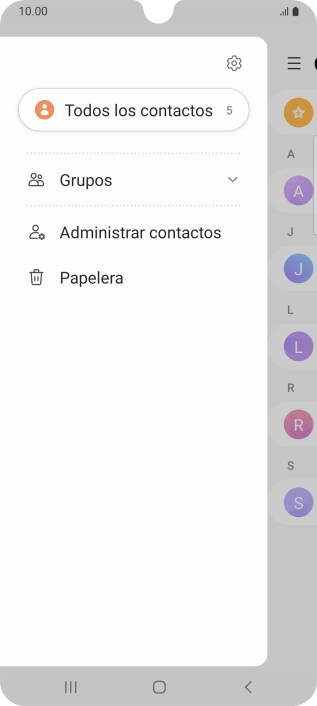 Pulsa Administrar contactos. Pulsa Administrar contactos.