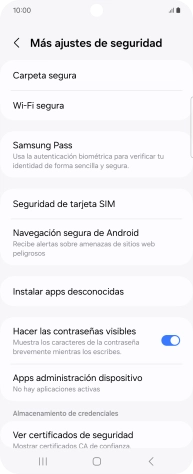 Pulsa Seguridad de tarjeta SIM. Pulsa Seguridad de tarjeta SIM.