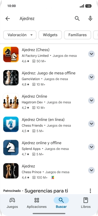 Pulsa la app deseada. Pulsa la app deseada.
