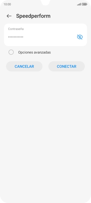 Introduce la contraseña de la red wifi y pulsa CONECTAR. Introduce la contraseña de la red wifi y pulsa CONECTAR.
