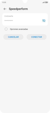Introduce la contraseña de la red wifi y pulsa CONECTAR. Introduce la contraseña de la red wifi y pulsa CONECTAR.