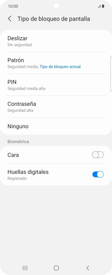 Pulsa Ninguno.