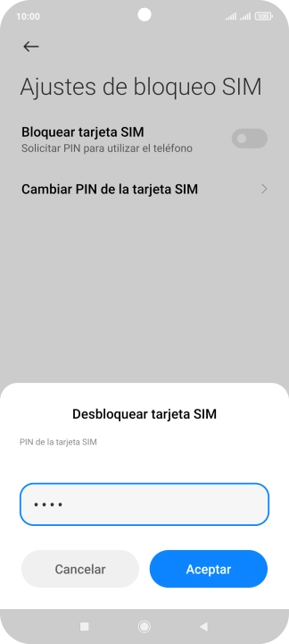 Introduce tu código PIN y pulsa Aceptar. Introduce tu código PIN y pulsa Aceptar.