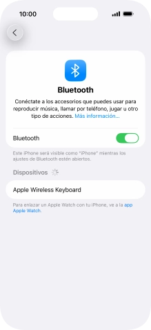 Pulsa el dispositivo Bluetooth deseado y sigue las indicaciones de la pantalla para vincular el dispositivo al teléfono. Pulsa el dispositivo Bluetooth deseado y sigue las indicaciones de la pantalla para vincular el dispositivo al teléfono.