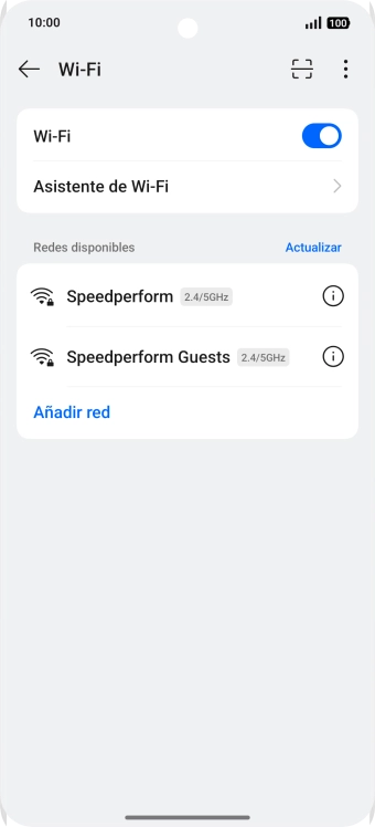 Pulsa Asistente de Wi-Fi. Pulsa Asistente de Wi-Fi.