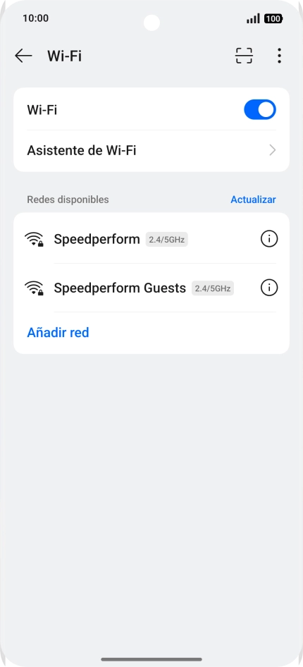 Pulsa Asistente de Wi-Fi. Pulsa Asistente de Wi-Fi.