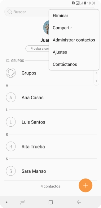Pulsa Administrar contactos.