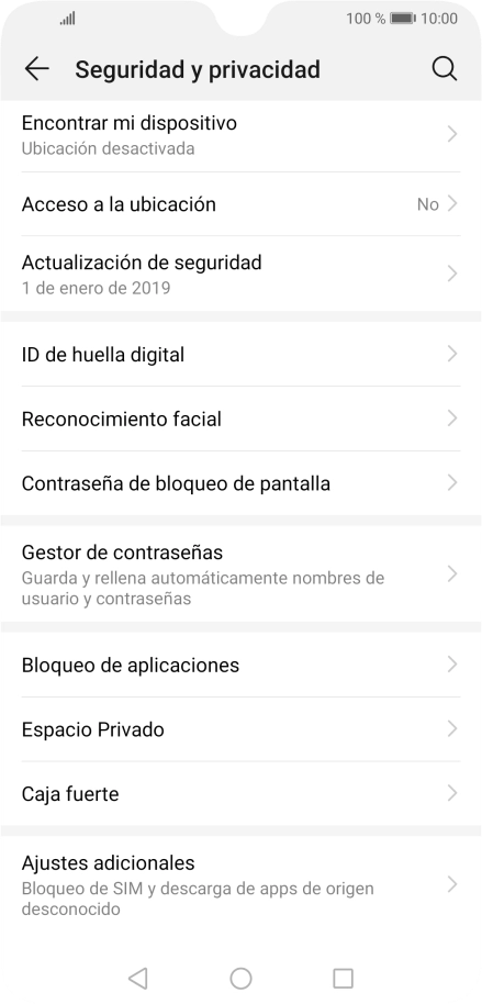 Pulsa Ajustes adicionales.