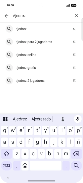 Introduce el nombre del tema o de la app y pulsa el icono de búsqueda. Introduce el nombre del tema o de la app y pulsa el icono de búsqueda.