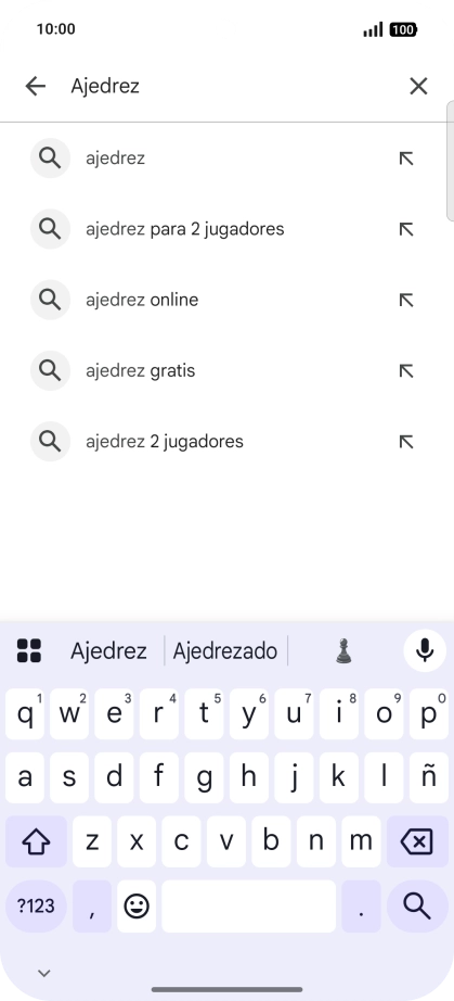 Introduce el nombre del tema o de la app y pulsa el icono de búsqueda. Introduce el nombre del tema o de la app y pulsa el icono de búsqueda.