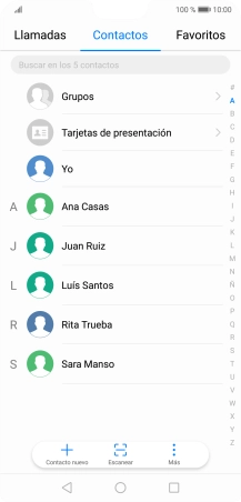 Pulsa el contacto deseado. Pulsa el contacto deseado.