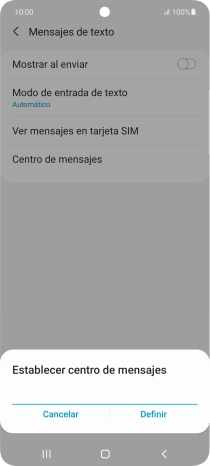 Introduce +34607003110 y pulsa Definir. Introduce +34607003110 y pulsa Definir.
