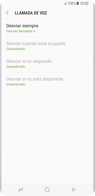 Pulsa el tipo de desvío deseado. Pulsa el tipo de desvío deseado.