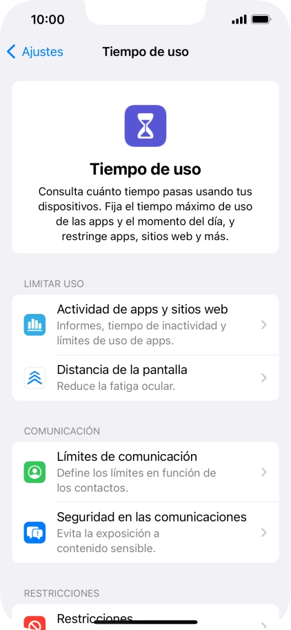 Pulsa Seguridad en las comunicaciones.