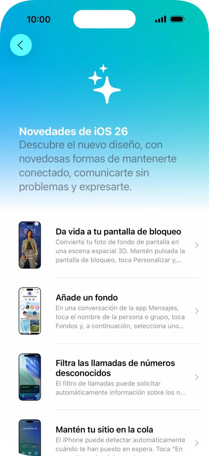 Desliza el dedo hacia arriba desde la parte inferior de la pantalla para terminar y volver a la pantalla de inicio. Desliza el dedo hacia arriba desde la parte inferior de la pantalla para terminar y volver a la pantalla de inicio.